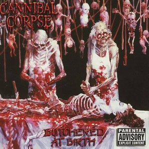Cannibal Corpse - Butchered At Birth LP (White & Red Splatter Vinyl)