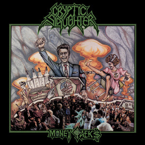 Cryptic Slaughter - Money Talks LP (Black Ice w/ Splatter Vinyl)