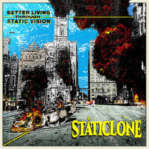 Staticlone - Better Living Through Static Vision LP (Oxblood and Yellow Galaxy Effect Merge Vinyl)